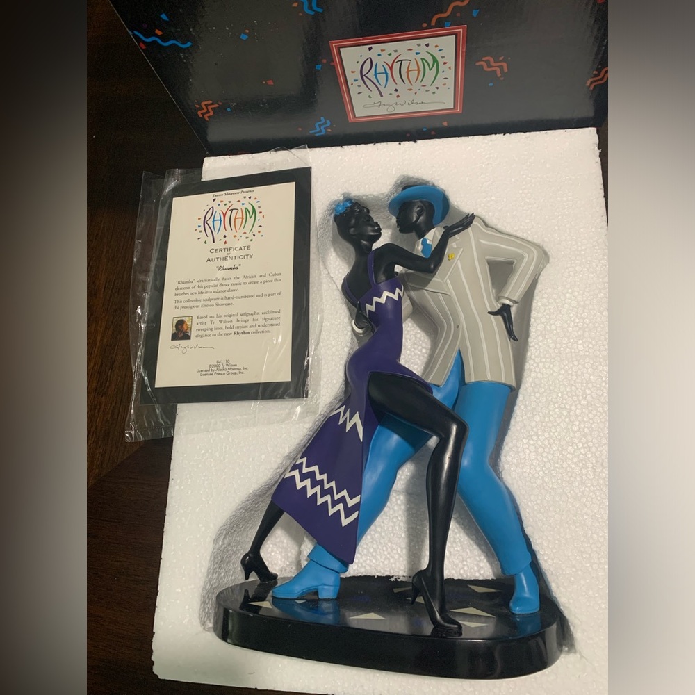 ENESCO 12” Couple Dancing Rhumba W/COA & Original Box